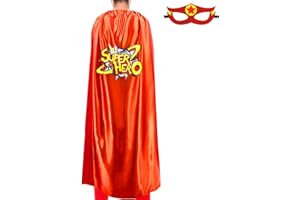 iROLEWIN Superhero-Cape and Mask for Adults, Super Hero Costumes Women Men Charity Running Dress-up Christmas Birthday Gifts