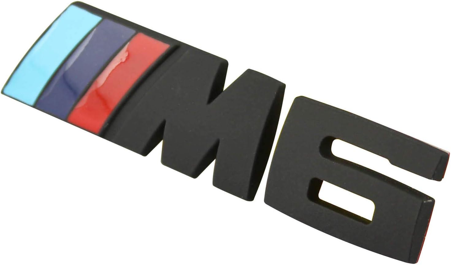 XUXU521 3D Auto Car M M3 M4 M5 M6 Rear Fender Tailgate Fenders Lettering Emblem Badge Sticker Decals for BMW 1 3 5 7 Series E30 E36 E46 E34 E39 E60 E65 E38 (Black, M6)