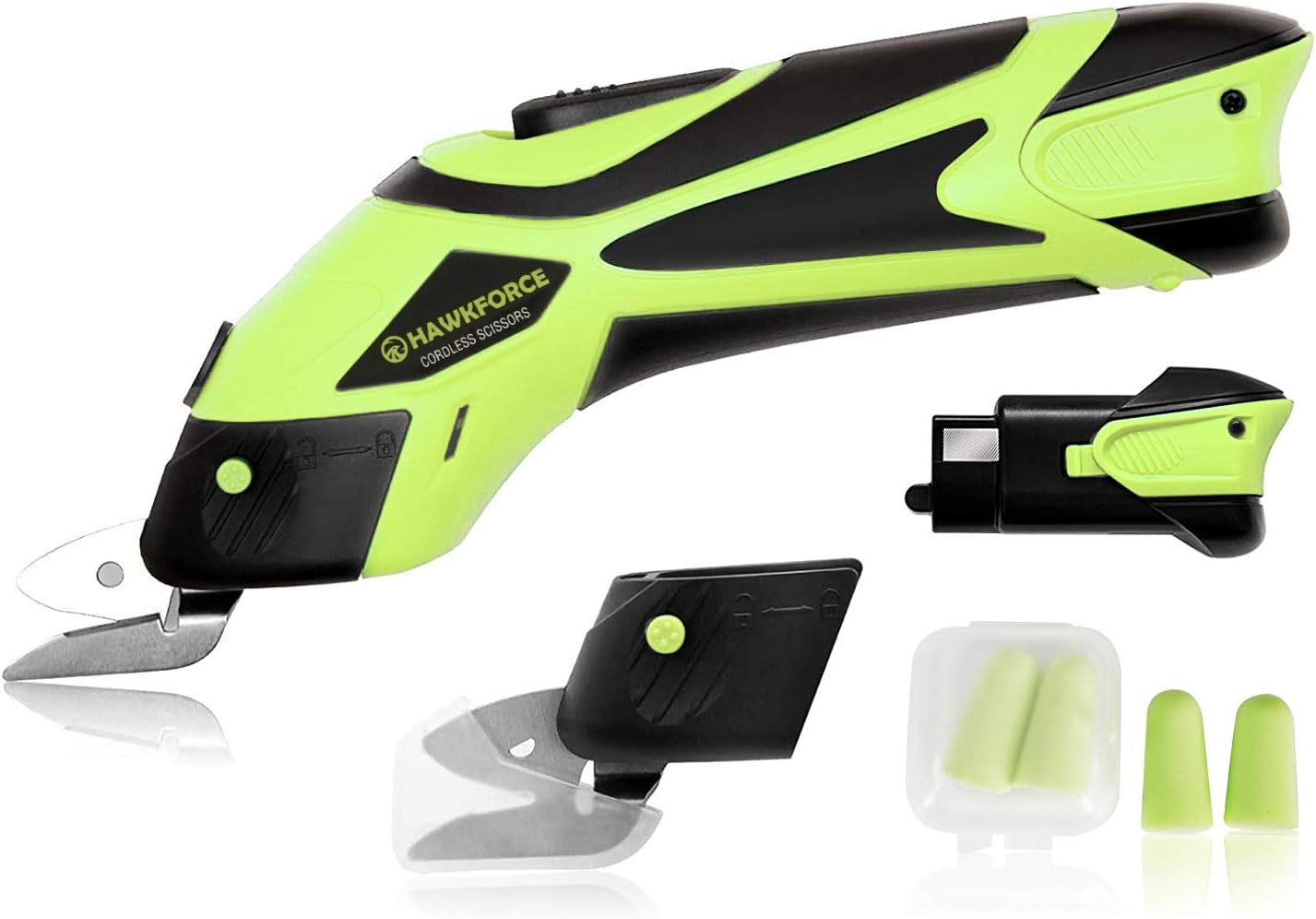 Hawkforce Electric Scissor 2 Rechargeable Batteries 2 PCS Cutting