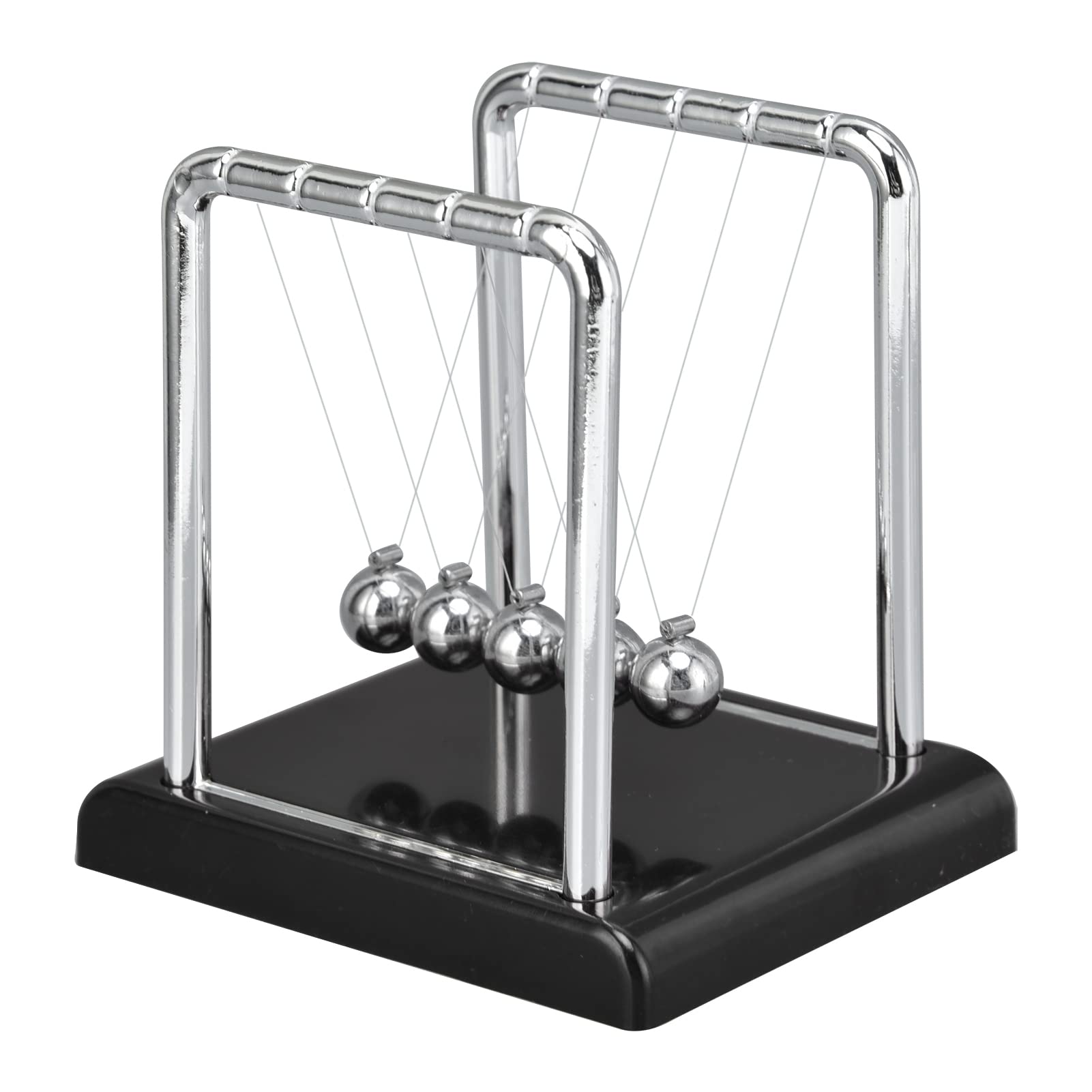 Newton's Cradle Balance Balls, ABS Plastic Metal Pendulum Swinging Balls, Educational Desk Toy for Office Decor, Stress Relief Relaxation, Science Physics Demonstration, Home Schoo