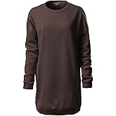 Design by Olivia Women's Casual Oversized Loose Fit Crewneck Long Sleeve Fleece Pullover Sweatshirts Tunic S~3X
