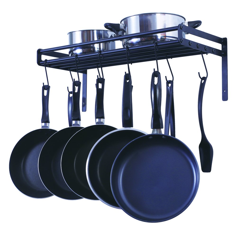 Best wrought iron wall pot rack