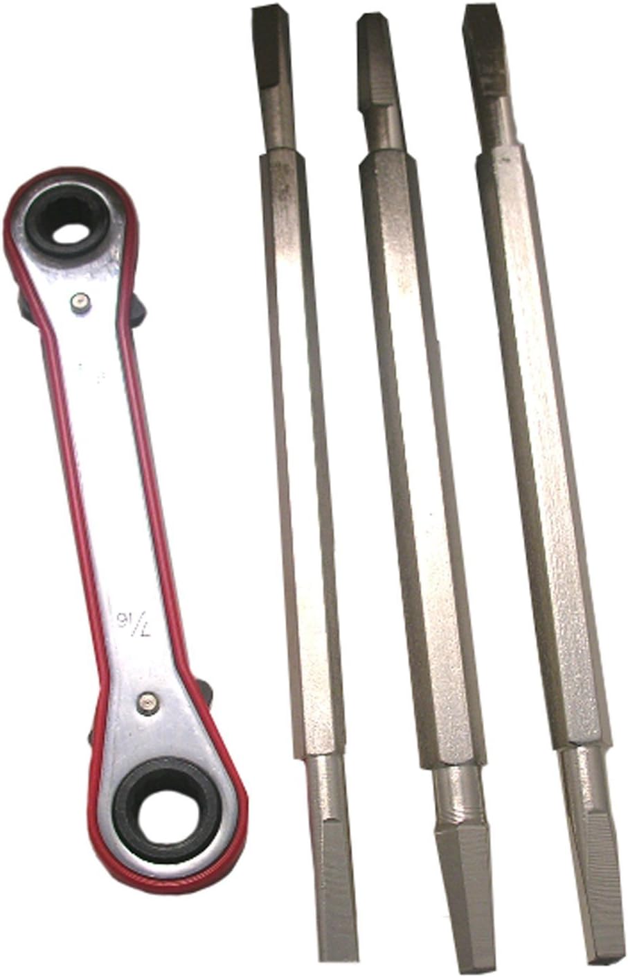 Plumber's 4 Piece Metal Faucet Seat Removal Wrench Ratchet Tool Set