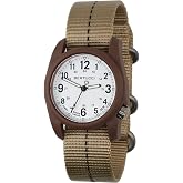 Brown Nylon Strap Bertucci DX3 Plus Men's Watch with White Dial