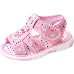 Baby Infant Squeaky Shoes Toddler Boys Girls Lightweight Breathable Open Toe Non-Slip Sandals First Walking Sneakers