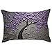 Pgojuni Rectangle Pillow Case Sofa 3D Flower Tree Waist Throw Cushion Cover Pillow Case 1pc (L)
