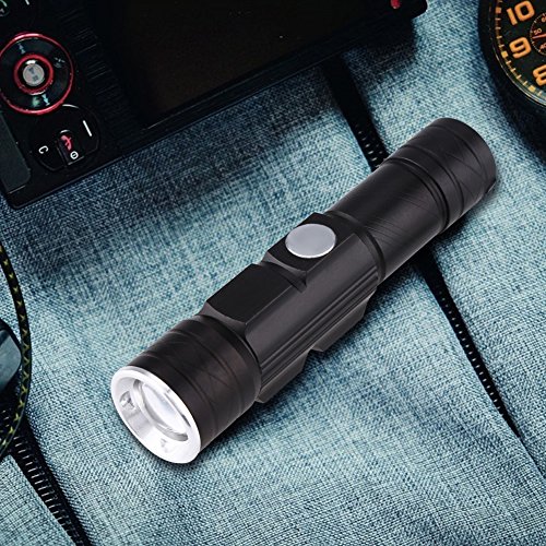 Flashlight,Ultra Bright High Lumen LED Tactical Flashlight USB Rechargeable XPE Mini Handheld Flashlightï¼Œ USB Recharge Fake Currency Torch Flashlight(Red light)