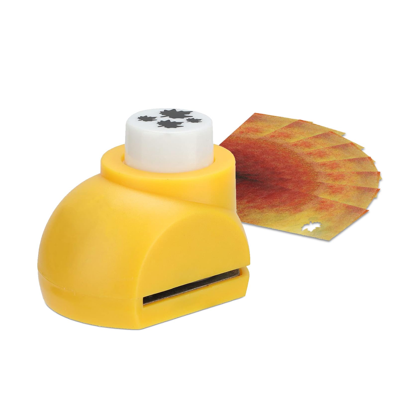 YUMILI Leaf Punch, Beautiful Paper Punch Cutter Tree Leaf Making Mold Craft Accessories for DIY Lover and Children with 8 Pcs Paper (Maple Leaf)