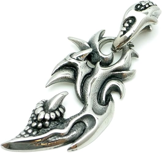 Amazon シルバーワン ドラゴン クロー トライバル ネックレス ペンダントトップ メンズ Mm ステンレス製 ネックレス 通販