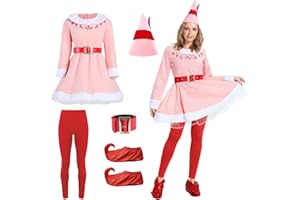 Hladce Women Elf Costume Christmas Cosplay Costume Full Set