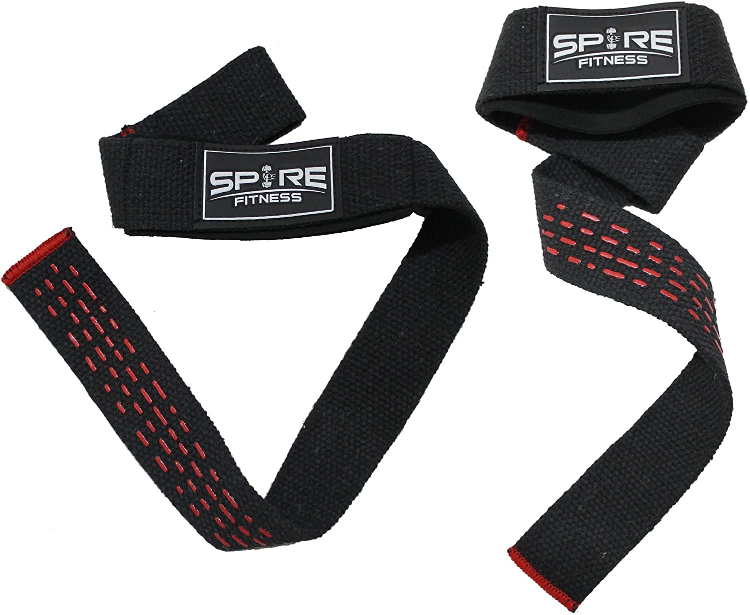 Spire Fitness Weight Lifting Straps Padded Weightlifting Wrist Straps for Bodybuilding, Weight Training and Fitness - With Advanced Gel Flex Grips for Men and Women (SKAC-024), One size