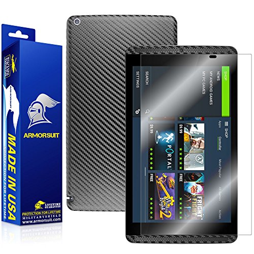 ArmorSuit MilitaryShield - NVIDIA SHIELD Tablet Screen Protector + Black Carbon Fiber Full Body Skin Protectorw/ Lifetime Replacements
