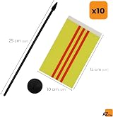 AZ FLAG Set of 10 South Vietnam Table Flags 4x6in 15x10 cm Mini Desk Flags view 3