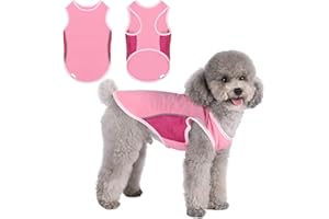 UNIPUP UPF 50+ Sun Protection Sleeveless Dog Shirt for Small Medium Dogs - Breathable Lightweight Sports Fan T-Shirt with Reflective Strips, UV Protective Apparel P23ST00503L