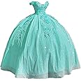 Jingliz Long Prom Dress Off The Shoulder Quinceanera Dresses Ball Gown Tulle 3D Hand Made Flowers Sweet 16 Dresses