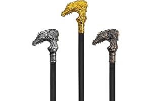PEMALIN Dragon Staff Walking Stick Cane-Costume Prop Scepter for Role Play, Themed Party, Halloween Dress-up Parties, Prend Play