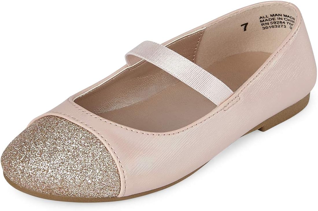  | The Children's Place Baby Girls Strap Ballet Flats, Pink, 10 -Infant | Flats