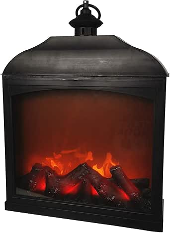 Lámpara LED para chimenea, con temporizador de 6 horas, funciona con