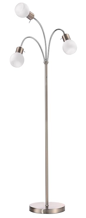 Trango 3-flg. LED Stehleuchte Stehlampe - 12.0 Watt - 3x 350 Lumen Lichtleistung, 3 Stufen dimmbar - schwenkbar & drehbar TG1