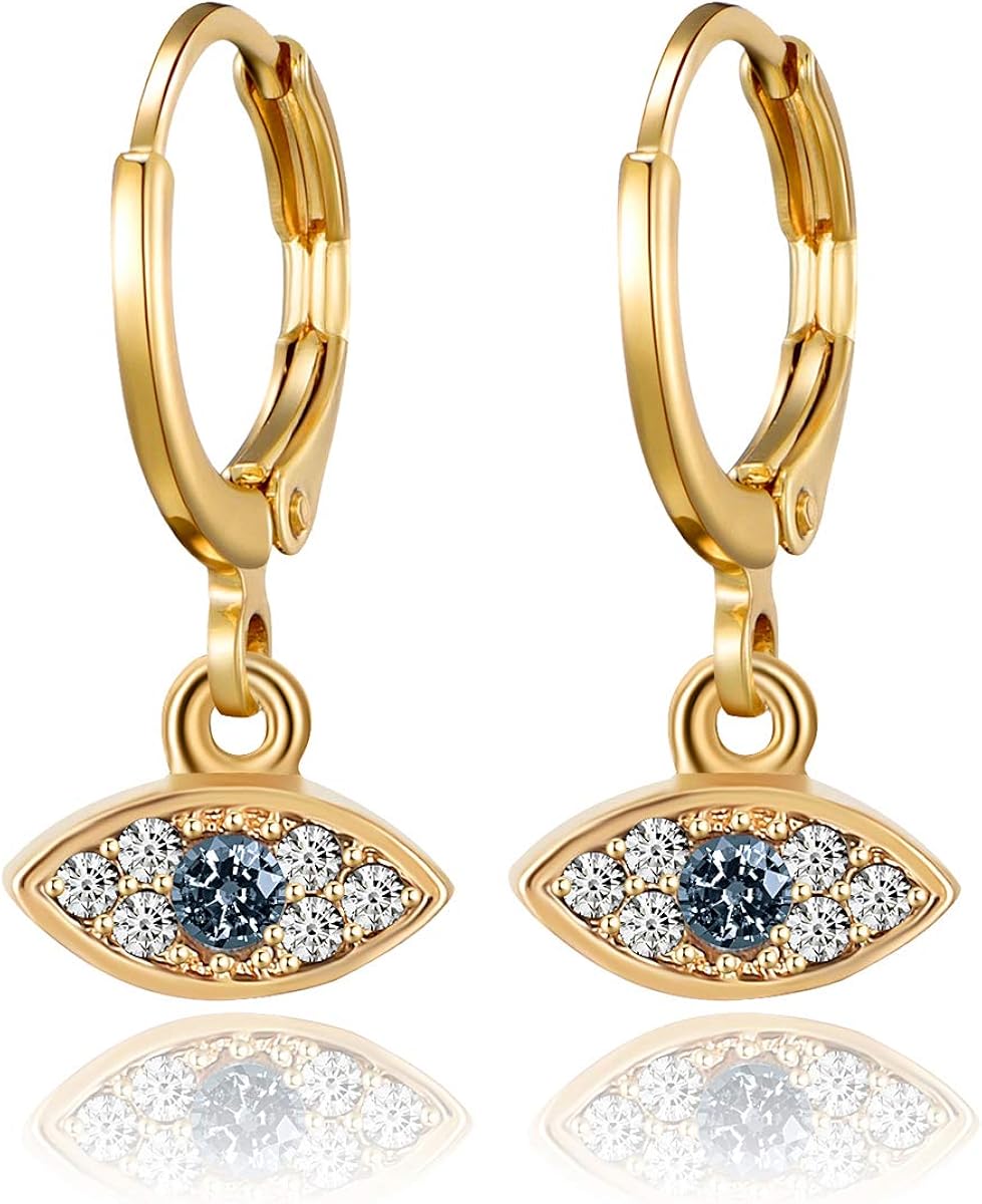 AIDSOTOU 9 Pairs Small Gold Butterfly Star Hoop Earrings Set for Women Girls Mini Huggie Hoop Earrings with Dangle Charms: Clothing