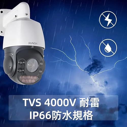 SUNBA 305-D4X PTZ PoE+ 3MP Mini IP Security Camera with Built-in