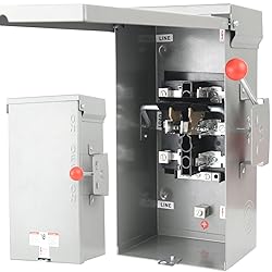 Bknius Manual Transfer Switch 100 Amp, NEMA 4X