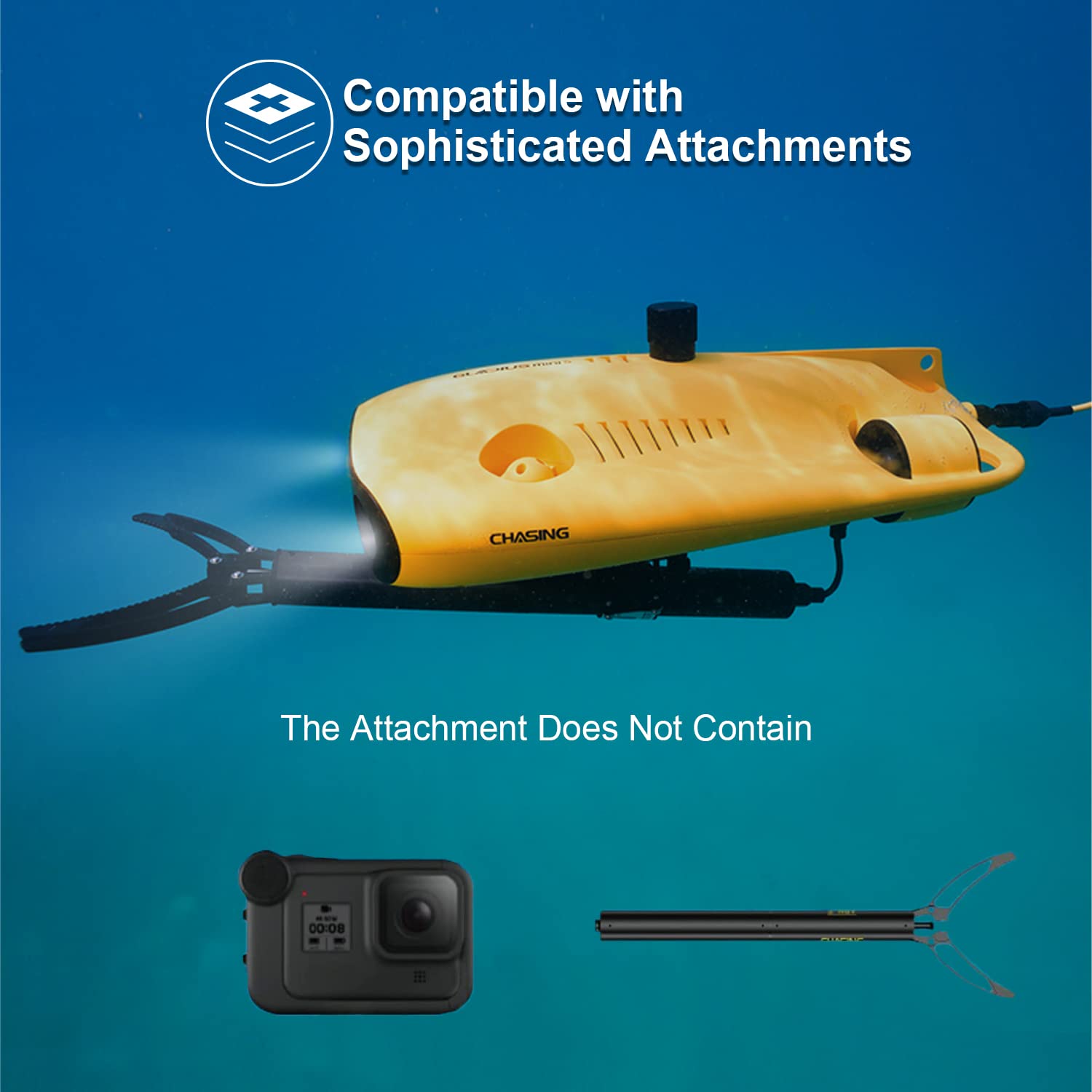 Gladius MINI S Upgraded Professional Underwater Camcorders, with 4k Resolution + EIS Anti-Shake Camera, Remote Control and App Remote Control, Prevent Motor Jams' Patent Technology Dive to 660ft