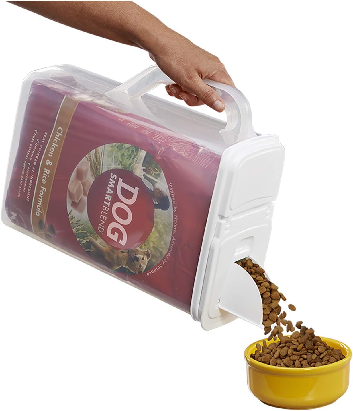 Buddeez 8Qt Pet Food / Bird Seed Storage Container and Dispenser - Flip Lid /Pour Spout with Durable Handle : Pet Food Storage Products : Pet Supplies
