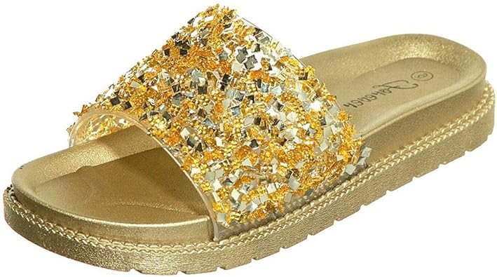 gold bling slides
