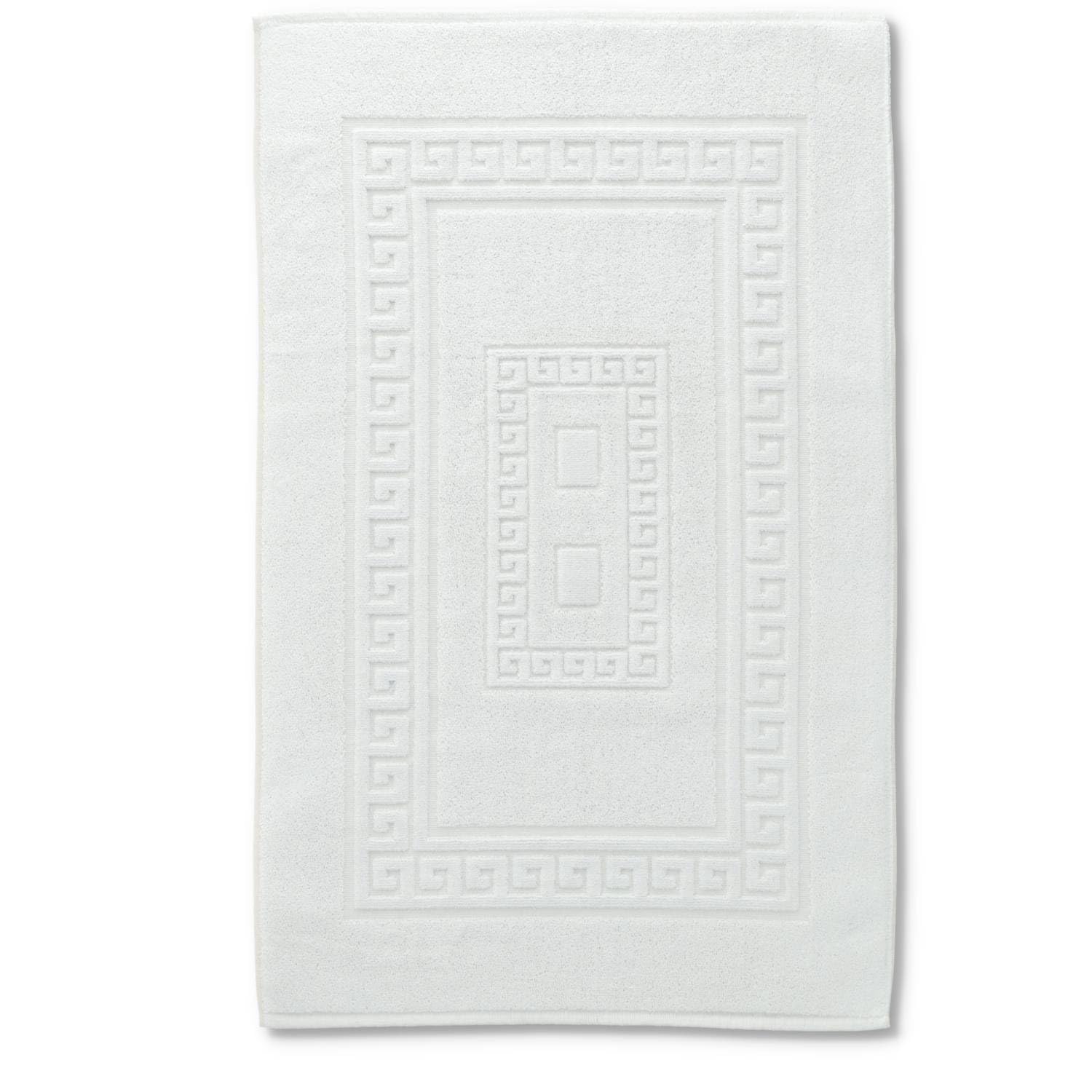CASA TESSILE Sponge bath mat 60X180 cm. Torino Absorbent Bathroom Mat in Cotton, Bathroom Mat Without Non-Slip - BIANCO