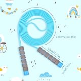 Flintronic Skipping Ropes for Children 2 Pack Adjustable 260 cm Blue Pink view 2