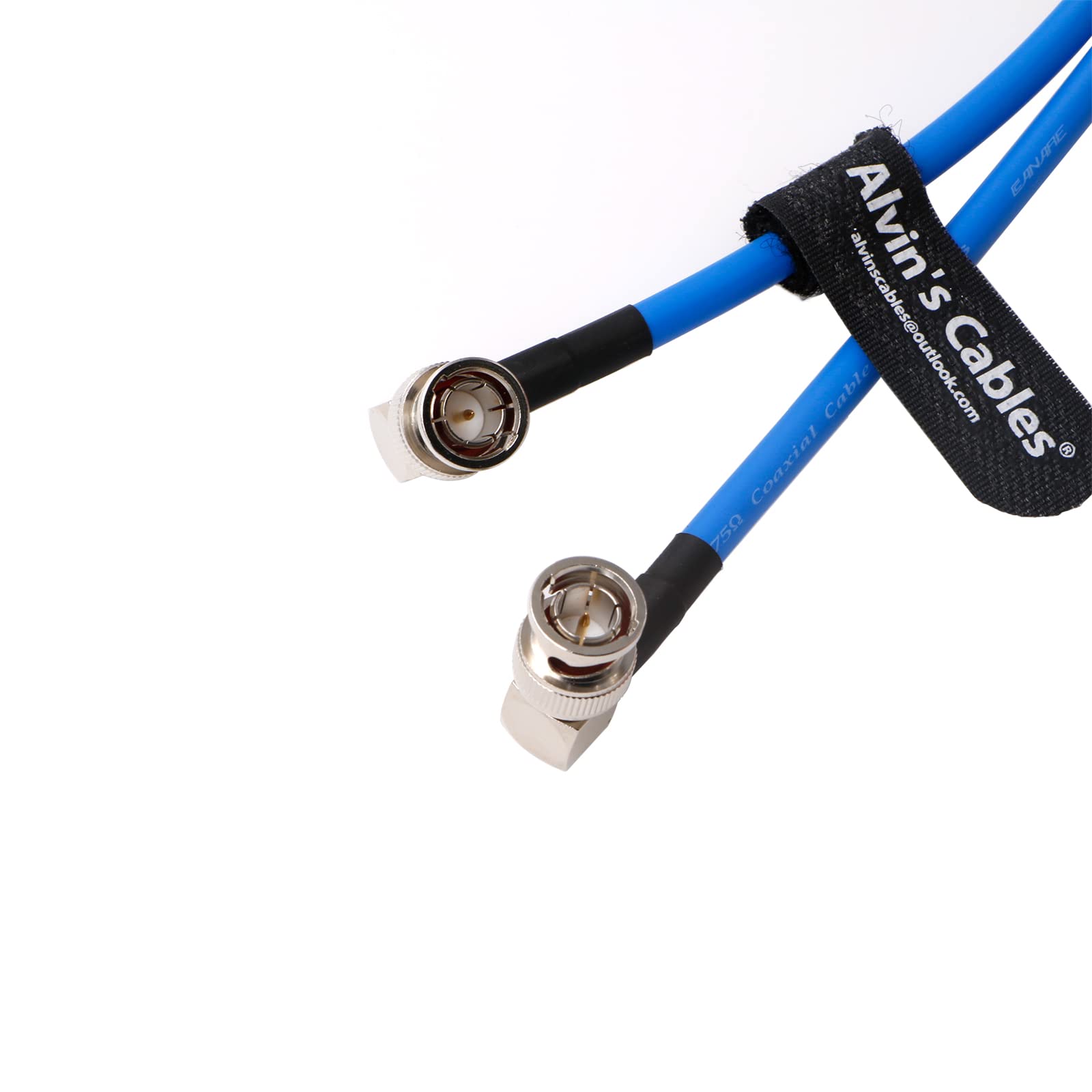 Alvin's Cables 12G BNC-Coaxial-Cable HD SDI BNC Male to Male L-shaped Original Cable for 4K Video Camera 1M Blue