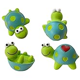 Xxshcdz 4Pcs Mini Turtles Figurine Cute Tortoise Rear View Mirror Decorations Car Dashboard Decor Self-Adhesive Desktop Plant Pot Ornaments