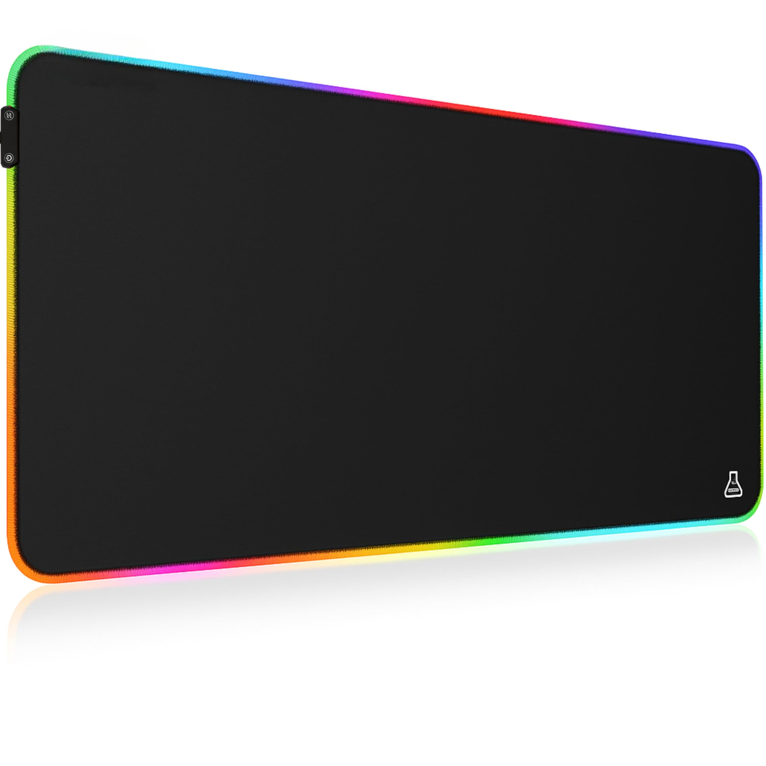 G-LAB Pad RUBIDIUM - RGB Gaming Mouse Pad - XXL Gaming Mouse Pad - LED Backlight - Water Resistant - High Precision Fabric - Non-Slip Rubber Base - 800x300x3mm - Black