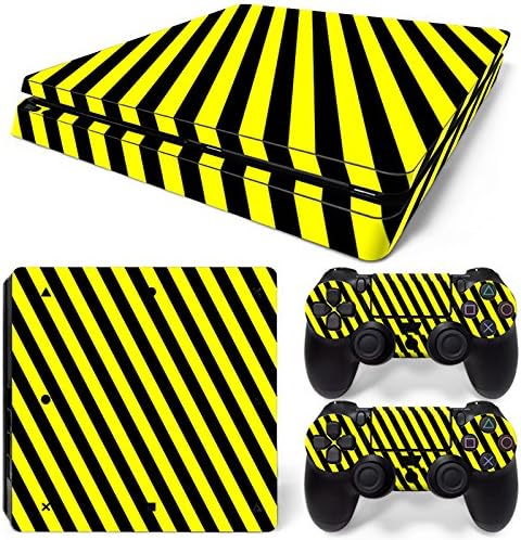 Gaminger PlayStation 4 Slim Design Sticker Skin Set for console + 2 controllers - warning