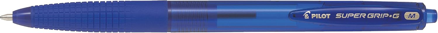 PILOT Super Grip G Retractable Ballpoint Pens Set of 6 in M (Blue), Blue, Medium, 6 count (Pack of 1) - Image 3