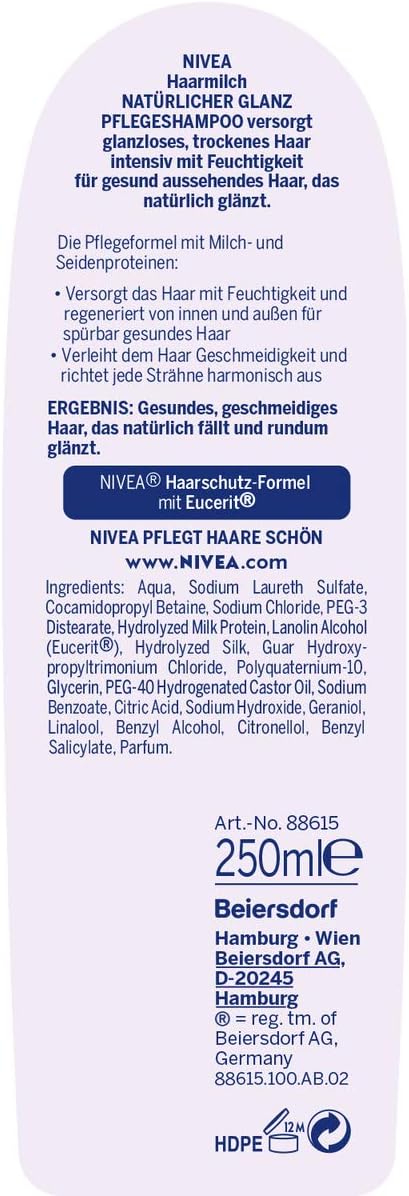 NIVEA Natural Shine Care Shampoo 6 Pack (6 x 250 ml) - Shampoo for Natural Shine through Healthy Hair, 250 ml (Pack of 6) - Image 3