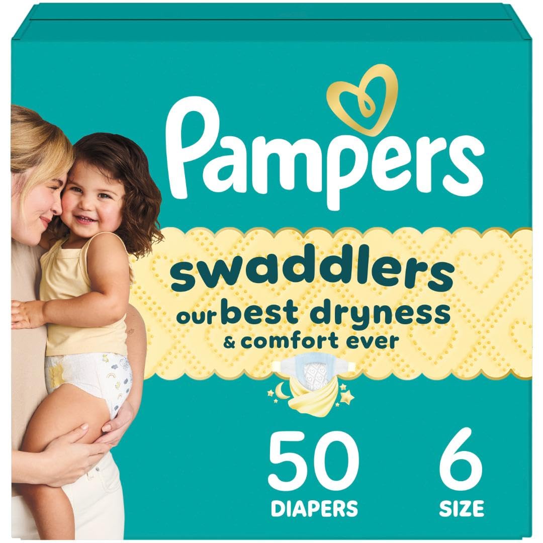 Photo 1 of Pampers Baby Diapers - Swaddlers - Size 6, 50 Count, Ultra Absorbent Disposable Infant Diaper