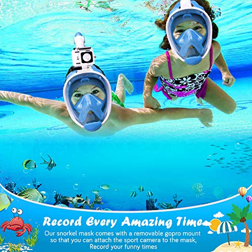 image for qingsong Full Face Snorkel Mask with Newest Breathing System, Give You