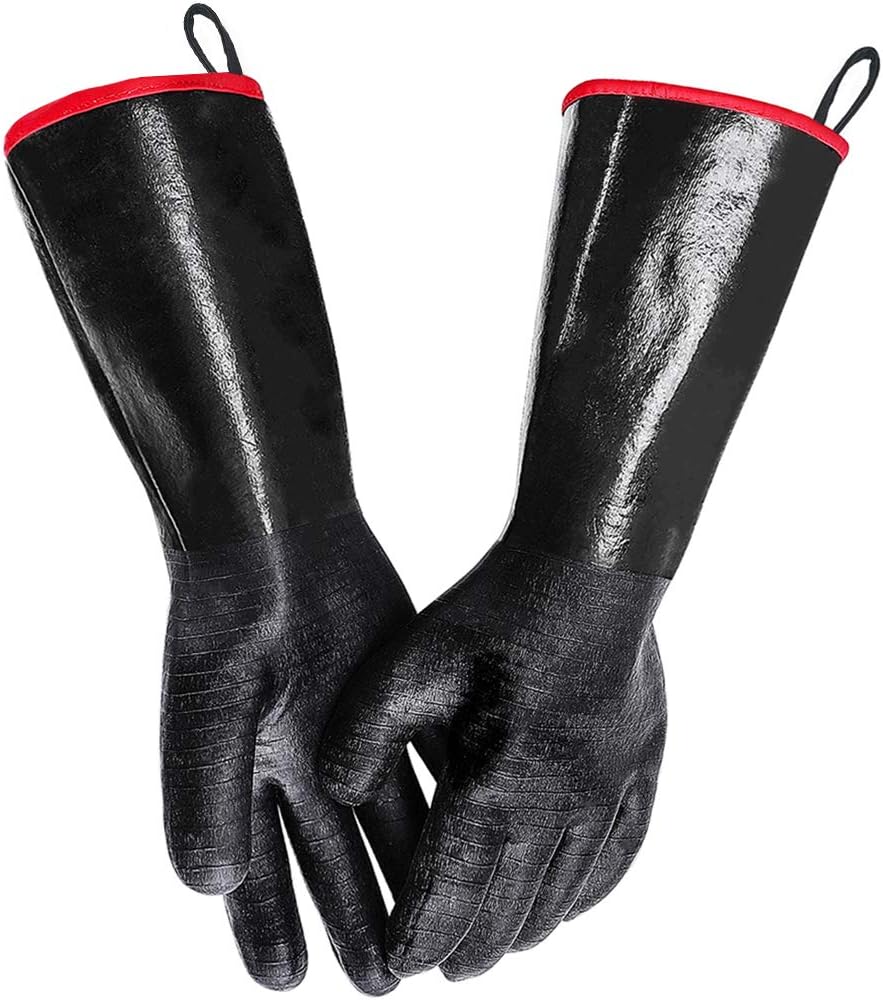 MAFORES BBQ Grill Gloves 932? Heat Resistant Grilling Waterproof Gloves for Turkey Fryer, Baking with Non-Slip Textured Grip