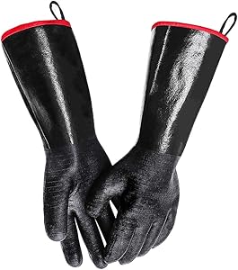 MAFORES BBQ Grill Gloves 932? Heat Resistant Grilling Waterproof Gloves for Turkey Fryer, Baking with Non-Slip Textured Grip