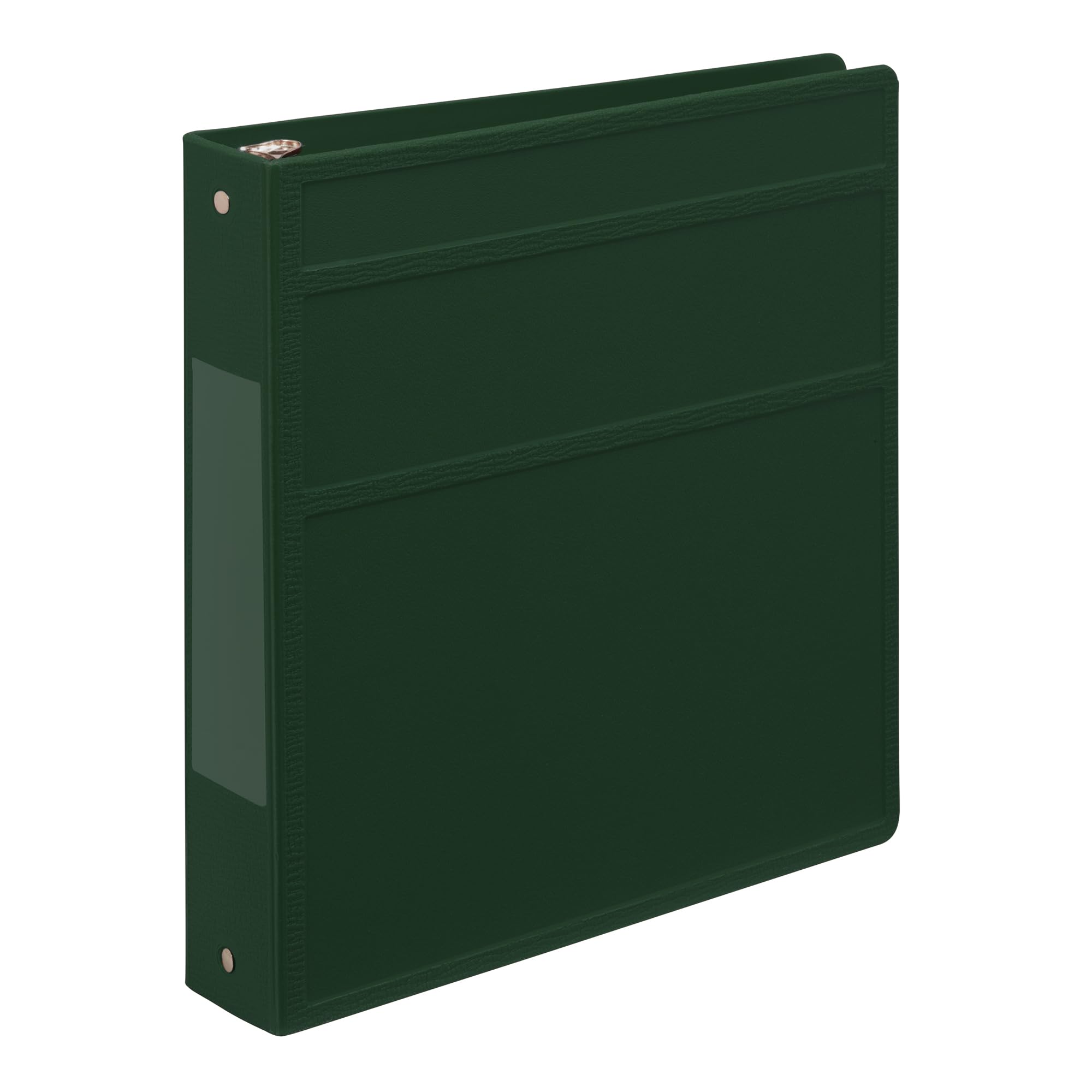 Carstens 1.5-Inch Heavy Duty 3-Ring Binder - Side Opening, Forest Green, Durable Plastic, Precision No-Gap Rings, Waterproof Cover, No Pockets, Holds 250 Letter Sheets, BPA-Free, Made in USA (2041-3R)