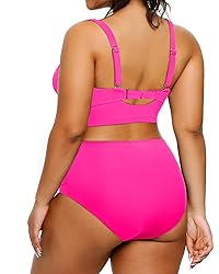 Tempt Me Women Plus Size High Waisted Bikini Set