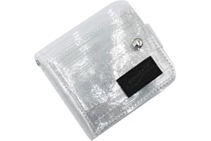 ORITYLE Women Girls Jelly Bifold Wallet Purse Coin Pouch Clear ID Card Holder Case with Detachable Neck Lanyard Strap for Photocards