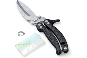 RIVATHI HOMES Kitchen Shears Heavy Duty – Scissors for All Purpose: Chicken, Meat, Bone, Lobster, Bird, Fish, Pizza - Heavy Duty Professional Poultry Shears: Stainless Steel, Sharp, Anti-Rust and Dishwasher Safe