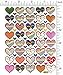 Jazzstick 10-Sheet Valentines Heart Stickers Glitter Red & Colors Value Pack Bulk 02