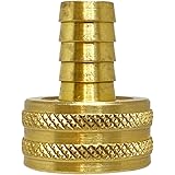 Anderson Metals - 07046-0812 Brass Garden Hose Swivel Fitting, Connector, 1/2" Barb x 3/4" Female Hose