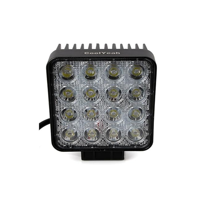 A&A Automobile� Single Flood Light 4x4 Flood 60 Degree Work Light (48W) Fog Light / Work Light Bar Spot Beam Off Road Driving Lamp - Bajaj Pulsar AS 150