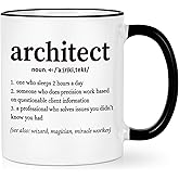 Cabtnca Architecture Gifts, Christmas Gifts for Architects & Architecture Students Teachers, 11Oz Mug with Architect Text, Graduation Birthday Office Gift for Men Women