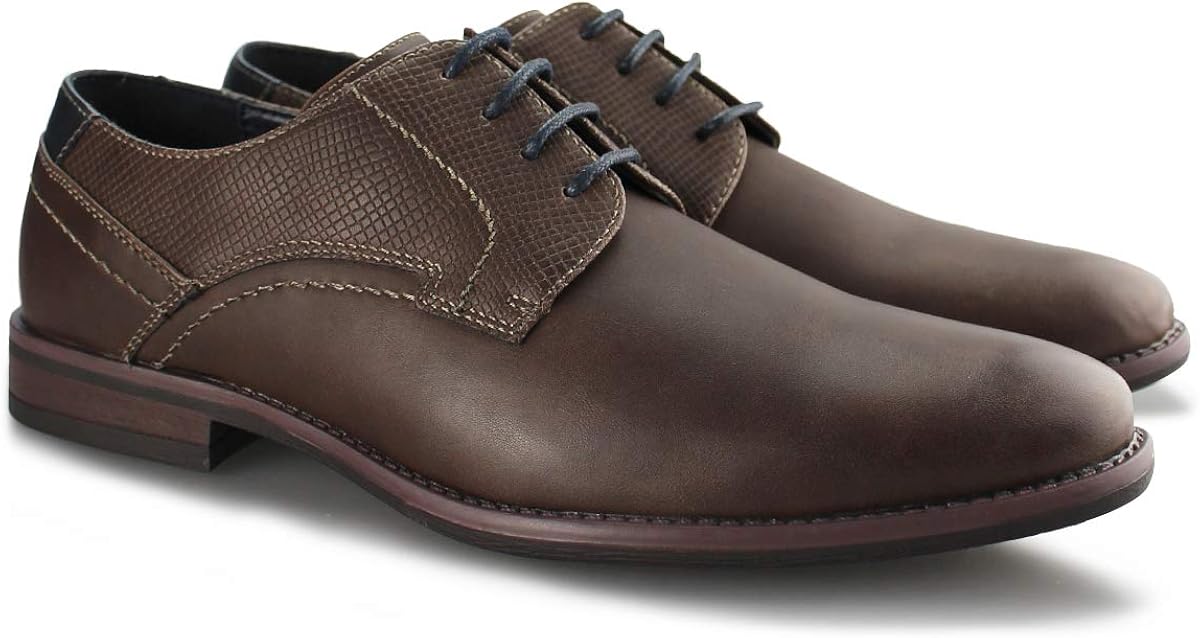 mens brown casual lace up shoes
